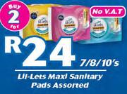 Lil-Lets Maxi Sanitary Pads Assorted 7/8/10's Pack-For 2