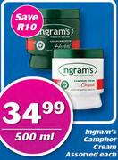 Ingram's Camphor Cream Assorted-500ml Each