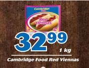 Cambridge Food Red Viennas-1kg