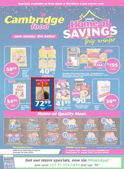 Cambridge Food Free State & Northern Cape : Home Of Savings (9 July - 28 July 2020), page 1