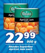 Rhodes Superfine Apricot Jam-900g Each