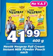 Nestle Nespray Full Cream Instant Milk Powder Pouch-400g Each