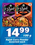 Raja Curry Powder Assorted-100g Each