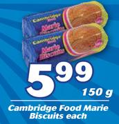 Cambridge Food Marie Biscuits-150g Each