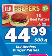 I&J Beefers Burger Patties-500g