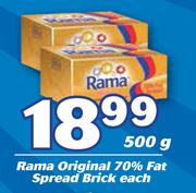 Rama Original 70% Fat Spread Brick-500g Each