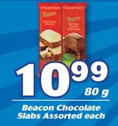 Beacon Chocolate Slabs Assorted-80g Each