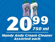 Handy Any Cream Cleaner Assorted-750ml Each