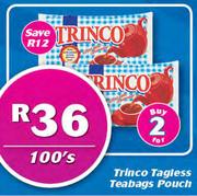 Trinco Tagless Teabags Pouch-2x100's Pack