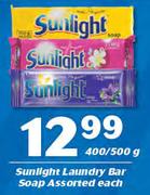 Sunlight Laundry Bar Soap Assorted-400/500g Each