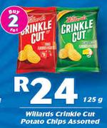 Willards Crinkle Cut Potato Chips Assorted-2x125g
