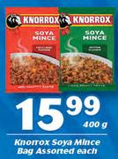 Knorrox Soya Mince Bag Assorted-400g Each