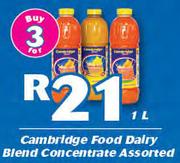 Cambridge Food Dairy Blend Concentrate Assorted-3x1Ltr