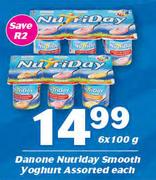 Danone Nutriday Smooth Yoghurt Assorted-6 x 100g