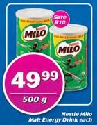 Nestle Milo Malt Energy Drink-500g Each