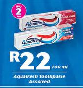 Aquafresh Toothpaste Assorted-2 x 100ml