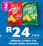 Willards Crinkle Cut Potato Chips Assorted-2 x 125g