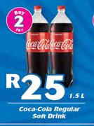 Coca Cola Regular Soft Drink-2 x 1.5Ltr