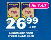 Cambridge Food Brown Sugar-2kg Each