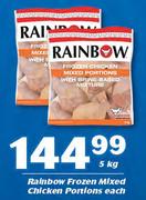 Rainbow Frozen Mixed Chicken Portions-5kg Each