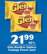 Glen Rooibos Tagless Teabags Pouch-40's Each