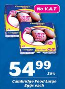 Cambridge Food Large Eggs-30's Each