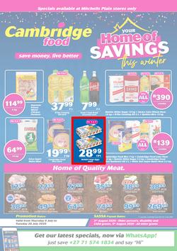Cambridge Food Mitchells Plain : Home Of Savings (9 July - 28 July 2020), page 1