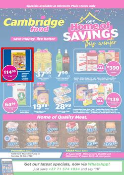 Cambridge Food Mitchells Plain : Home Of Savings (9 July - 28 July 2020), page 1