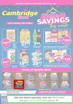 Cambridge Food Mitchells Plain : Home Of Savings (9 July - 28 July 2020), page 1