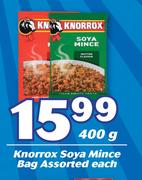 Knorrox Soya Mince Bag Assorted-400g Each
