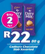 Cadbury Chocolate Slab Assorted-2 x 80g