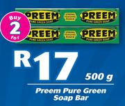 Preem Pure Green Soap Bar-2 x 500g