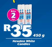 Newden White Candles-2 x 450g