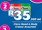 Clere Hand & Body Creme Assorted-2 x 300ml