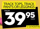 Track Tops, Track Pants Or Leggings (3-24 Months)-Each