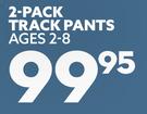 Track Pants 2-8 Ages-2 Pack