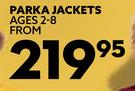 Parka Jackets 2-8 Ages-Each
