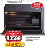Megamaster Double-Door Built-In Braai 1200mm F03445-Each