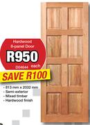 Hardwood 8 Panel Door D04644