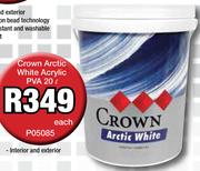Crown Arctic White Acrylic PVA P05085-20L
