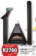 Megamaster Pyramid Fireplace 700 Flatback F02553