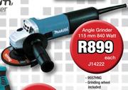 Makita Angle Grinder 115mm 840 Watt J14222