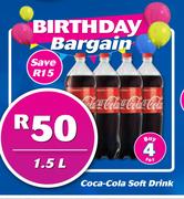 Coca Cola Soft Drink-For 4 x 1.5Ltr