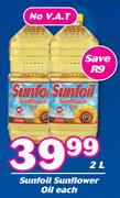 Sunfoil Sunflower Oil-2Ltr Each