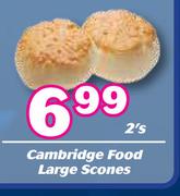 Cambridge Food Large Scones-2's Pack