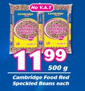 Cambridge Food Red Speckled Beans-500g Each