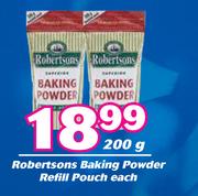 Robertsons Baking Powder Refill Pouch-200g Each