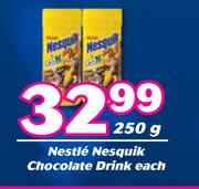 Nestle Nesquik Chocolate Drink-250g Each