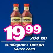Wellington's Tomato Sauce-700ml Each