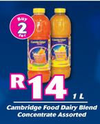 Cambridge Food Dairy Blend Concentrate Assorted-For 2 x 1L